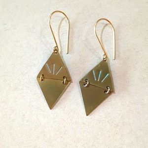 NEW Stamped Brass Seaworthy Dangle Earrings